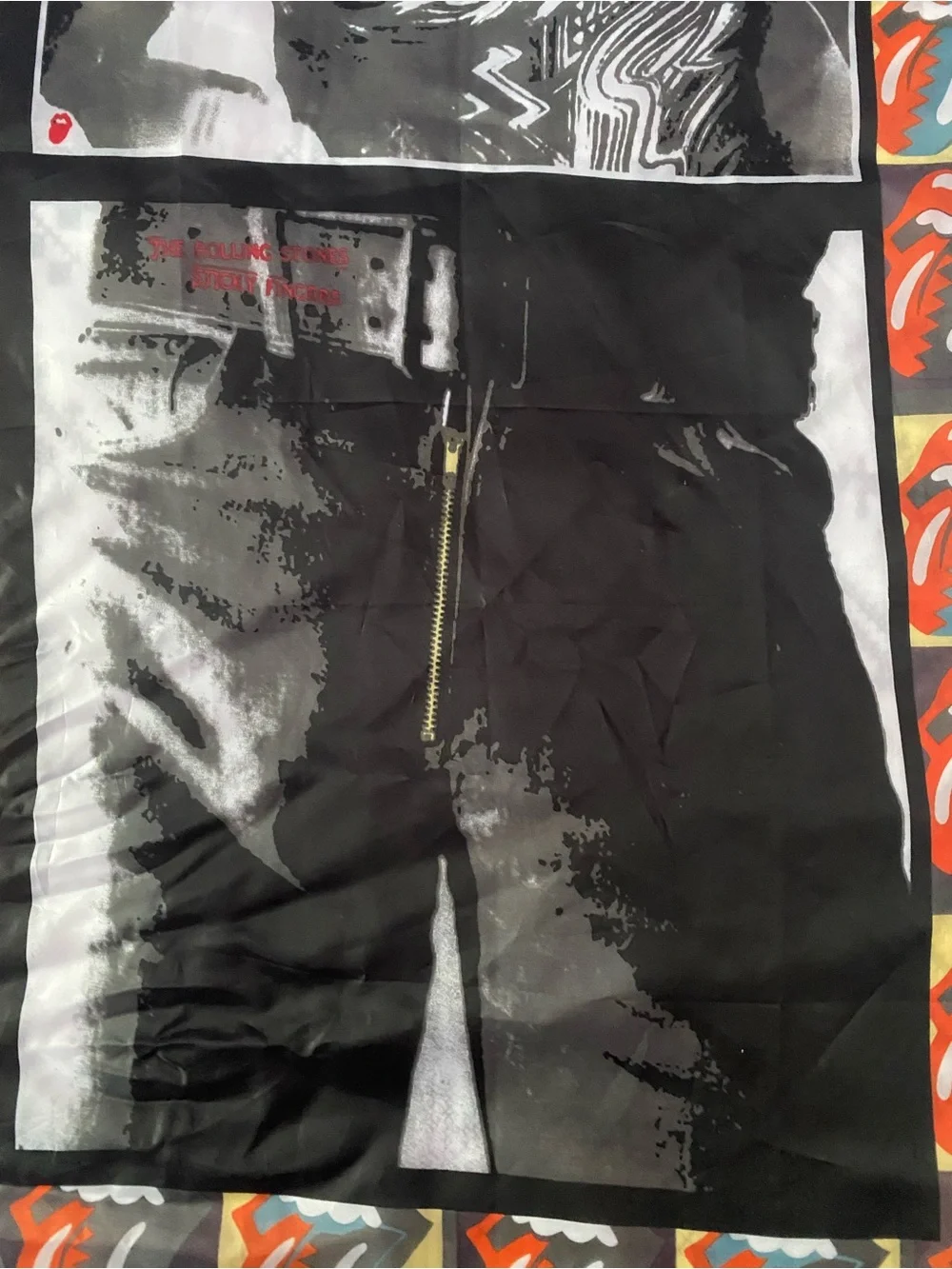 Vintage Rolling Stones Scarf/Wall Tapestry Album Record Covers Rock & Roll